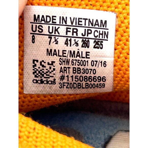 Adidas Human Race Pharrell Williams HUE MAN Shoes Mens 8 Laces ART BB3070 Orange - Picture 3 of 16